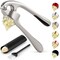 Premium Garlic Press with Soft Easy-Squeeze Ergonomic Handle, Sturdy Design Extracts More Garlic Paste Per Clove, Garlic Crusher for Nuts & Seeds, Professional Garlic Mincer & Ginger Press - by Zulay